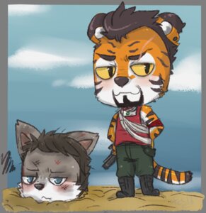 Rating: Safe Score: 0 Tags: anthro canid canine duo e621 far_cry far_cry_3 felid fox gun jason_brody male mammal pantherine ranged_weapon scar tail tiger turchessse ubisoft vaas_montenegro weapon User: bunchy7s