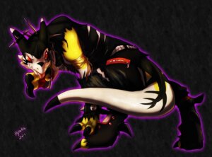 Rating: Safe Score: 0 Tags: 2011 all_fours ambiguous_gender bandai_namco black_body black_fur claws collar digimon e621 fakemon fan_character feral fur jewelry knyomon looking_back necklace red_eyes reptile scalie simple_background solo spiked_collar spikes stranillafennebi tongue tongue_out User: bunchy7s