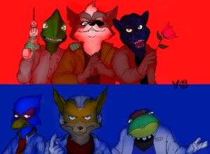 Rating: Questionable Score: 0 Tags: amphibian anthro avian bird blue_body blue_feathers canid canine canis chameleon cordless_drill drill e621 falco_lombardi feathers felid fox fox_mccloud fredryk_phox frog gesture group hand_gesture holding_object holding_tool leon_powalski lizard male mammal melanistic nintendo panther_caroso pantherine pointing pointing_up reptile scalie scary slippy_toad star_fox toad_(frog) tools wolf wolf_o'donnell User: bunchy7s
