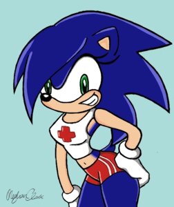 Rating: Safe Score: 0 Tags: 2006 anthro belly big_eyes big_head biped black_nose blue_body blue_fur bottomwear breasts clothed clothing crossgender digital_media_(artwork) e621 eulipotyphlan female fur gloves green_eyes handwear hedgehog looking_at_viewer mammal merton midriff mtf_crossgender navel sega shorts signature simple_background small_breasts smile solo sonic_the_hedgehog sonic_the_hedgehog_(series) standing teeth thick_thighs toony wide_hips User: bunchy7s