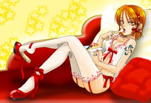 Rating: Explicit Score: 0 Tags: artist_request clothing female female_only finger_licking food garter_belt hair_ribbon high_heels jewelry licking lingerie nami_(one_piece) one_piece pre-timeskip ribbon ring rule34 shoe_dangle shoes straight_hair tattoo thighhighs thumb_ring underwear User: bunchy7s