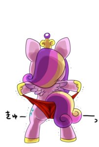 Rating: Questionable Score: 0 Tags: 2013 butt clothing crown cutie_mark digital_media_(artwork) e621 english_text equid equine feathered_wings feathers female feral friendship_is_magic fur hair hasbro headgear mammal multicolored_hair my_little_pony mythological_creature mythological_equine mythology naoki panties pegasus pink_body pink_fur princess_cadance_(mlp) rear_view simple_background solo tail text tiara underwear white_background wings なおき User: bunchy7s