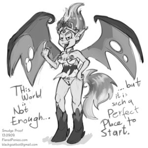 Rating: Explicit Score: 0 Tags: 1:1 boots bottomless breasts clothed clothing crown demon demon_shimmer_(eg) dialogue digital_media_(artwork) e621 english_text equestria_girls female footwear genitals hasbro headgear humanoid humanoid_pointy_ears membrane_(anatomy) membranous_wings monochrome my_little_pony nipples pointy_ears pubes sharp_teeth shoes simple_background sketch skimpy smudge_proof solo sunset_shimmer_(eg) teeth text tiara tongue tongue_out topless url vulva wardrobe_malfunction wings User: bunchy7s