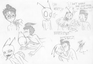 Rating: Explicit Score: 0 Tags: 2008 3_fingers ahoge alien alien_humanoid anal anal_penetration antennae_(anatomy) argument backpack blush bodily_fluids clenched_teeth comic cum cum_on_hand dialogue dib_membrane duo e621 english_text exclamation_point eyes_closed eyewear fingers genital_fluids german_text glasses hair hi_res human humanoid hyenakay invader_zim irken kissing looking_back looking_pleasured male male/male male_penetrated male_penetrating male_penetrating_male mammal monochrome nickelodeon nude one_eye_closed open_mouth pak penetration sex shocked signature simple_background sketch smile speech_bubble surprised sweat sweatdrop teeth text tongue tongue_out traditional_media_(artwork) translated white_background zim_(invader_zim) User: bunchy7s