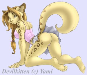 Rating: Questionable Score: 0 Tags: all_fours anthro blonde_hair blue_background bottomwear butt clothed clothing devilkitten devilkitten_yami e621 felid feline female fully_clothed hair leopardus long_hair looking_at_viewer mammal ocelot presenting presenting_hindquarters shirt simple_background skimpy skirt solo tail tail_under_skirt tail_upskirt thong topwear underwear upskirt yellow_body yellow_eyes User: bunchy7s Rating: Questionable Score: 0 Tags: all_fours anthro blonde_hair blue_background bottomwear butt clothed clothing devilkitten devilkitten_yami e621 felid feline female fully_clothed hair leopardus long_hair looking_at_viewer mammal ocelot presenting presenting_hindquarters shirt simple_background skimpy skirt solo tail tail_under_skirt tail_upskirt thong topwear underwear upskirt yellow_body yellow_eyes User: bunchy7s