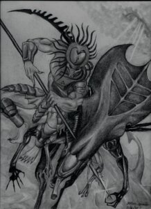 Rating: Safe Score: 0 Tags: 2012 alien alien_(franchise) alien_vs._predator_(franchise) ambiguous_gender armageddon777 armor dated dreadlocks duo e621 graphite_(artwork) hi_res holding_object holding_weapon humanoid impalement male mask melee_weapon monochrome polearm predator_(franchise) queen royalty signature spear tail traditional_media_(artwork) weapon wounded xenomorph xenomorph_queen yautja User: bunchy7s