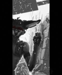 Rating: Safe Score: 0 Tags: bandage blood bodily_fluids building canid canine city clothed clothing destruction dog_tags e621 fallout fighterjet fox looking_at_viewer lux_(character) male mammal microsoft outside post-apocalyptic rubble ruins sign solo street topless urban User: bunchy7s