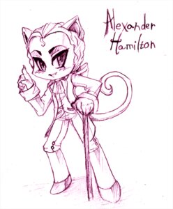 Rating: Safe Score: 0 Tags: 2008 5_fingers alexander_hamilton alternative_fashion anthro big_eyes big_head biped blush bottomwear cane character_name classy claws clothed clothing coat domestic_cat e621 felid feline felis fingers full-length_portrait fully_clothed gesture hair hand_gesture holding_object j-fashion looking_at_viewer male mammal monochrome ouji_(fashion) pants portrait raised_finger raised_index_finger simple_background sketch solo standing tail text topwear vest voidstone what white_background User: bunchy7s