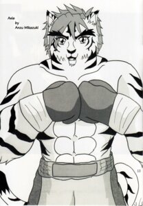 Rating: Questionable Score: 0 Tags: 2009 anthro anzu_mikazuki boxing boxing_gloves clothed clothing comic e621 fail felid greyscale handwear lion male mammal miburi monochrome pantherine solo sport tail topless User: bunchy7s