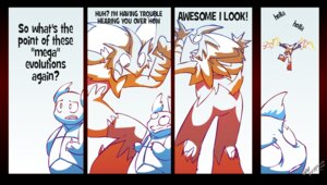 Rating: Safe Score: 0 Tags: ambiguous_gender anthro avian bird black_bars comic dialogue e621 english_text feathered_wings feathers generation_1_pokemon generation_6_pokemon happy head_wings humor letterbox mega_blaziken mega_evolution nintendo pokemon pokemon_(species) potoobrigham shell text unusual_wing_placement wartortle wings User: bunchy7s