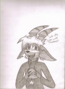 Rating: Safe Score: 0 Tags: buwaro_elexion clothing demon djsprinkles e621 ear_piercing english_text jewelry low_res male pendant piercing shirt slightly_damned solo star text topwear User: bunchy7s