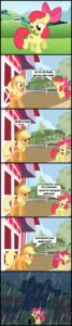 Rating: Safe Score: 0 Tags: 2013 abandoned absurd_res accessory amber_eyes apple apple_bloom_(mlp) applejack_(mlp) blonde_hair bow_(feature) bow_accessory bow_ribbon bronybyexception building clothing comic cowboy_hat cutie_mark dialogue digital_media_(artwork) duo e621 earth_pony english_text equid equine female fence feral food freckles friendship_is_magic fruit green_eyes hair hair_accessory hair_bow hair_ribbon hammer hasbro hat headgear headwear hi_res horse house long_image mammal mean my_little_pony nail orphanage outside plant pony raining red_hair ribbons sibling_(lore) sister_(lore) sisters_(lore) suitcase tall_image text tools tree young young_feral User: bunchy7s