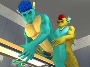Rating: Explicit Score: 0 Tags: 2013 3d_(artwork) 4:3 anal anal_penetration anthro bench bent_over big_muscles black_penis blue_body brelo_(artist) claws digital_media_(artwork) dragon duo e621 erection eyes_closed genitals inside locker locker_room male male/male male_penetrated male_penetrating male_penetrating_male muscular muscular_male mythological_creature mythological_scalie mythology nude on_bench pecs penetration penis rednax scalie sex tail torso_grab xander_the_blue User: bunchy7s