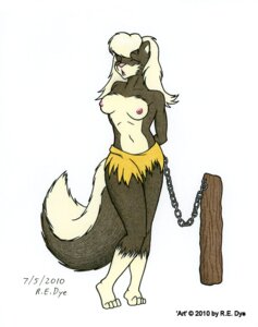 Rating: Questionable Score: 0 Tags: 2010 anthro bdsm bondage bottomwear bound breasts chain clothed clothing e621 english_text eyes_closed female loincloth mammal mephitid nipples open_mouth post r.e._dye ranged_weapon skimpy skunk slave solo submissive submissive_female tail text traditional_media_(artwork) weapon User: bunchy7s