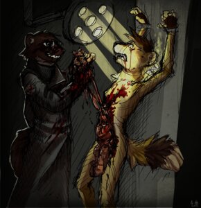 Rating: Explicit Score: 0 Tags: aita anthro blood bodily_fluids bound breasts dark digital_media_(artwork) disembowelment duo e621 female gleam_volcanins gore gore_focus grostenmeiers guts heart_(organ) mammal mink mustelid musteline organs portrait repo!_the_genetic_opera small_breasts spotlight three-quarter_portrait torture true_musteline weasel User: bunchy7s
