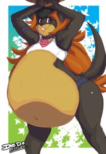 Rating: Safe Score: 0 Tags: 2014 anthro belly big_belly black_eyes black_nose black_text brown_hair canid canine canis clothed clothed_anthro clothing collar countershading dated dedoarts digital_media_(artwork) domestic_dog e621 fingers hair hi_res hyper hyper_pregnancy long_hair male mammal multicolored_body navel portrait pose pregnant shaded signature smile smiling_at_viewer solo tail tan_body tan_countershading teeth text three-quarter_portrait topwear two_tone_body white_clothing white_topwear User: bunchy7s