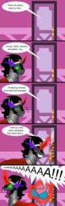 Rating: Safe Score: 0 Tags: absurd_res comic dialogue door e621 english_text equid equine feral friendship_is_magic hasbro hi_res horn king_sombra_(mlp) levitation magic male mammal my_little_pony mythological_creature mythological_equine mythology smoking_eyes solo text unicorn unknown_artist User: bunchy7s
