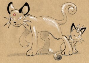 Rating: Safe Score: 0 Tags: ambiguous_gender claws digitigrade duo e621 felid feral generation_1_pokemon mammal meowth monochrome nintendo persian_(pokemon) pokemon pokemon_(species) quadruped red_eyes tail the-chu whiskers User: bunchy7s