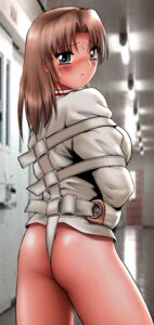 Rating: Explicit Score: 0 Tags: 1girls asylum blue_eyes blush bondage bottomless bound brown_hair female female_only femsub from_behind jpeg_artifacts looking_back original photo_background rule34 shingyouji_tatsuya straitjacket sweat User: bunchy7s