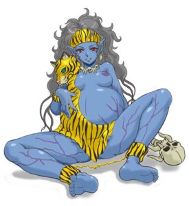 Rating: Explicit Score: 0 Tags: barefoot beelzebub_(megami_tensei) blue_skin breasts color ear_piercing female female_only front_view grey_hair hair long_hair looking_at_viewer megami_tensei nipples open_eyes piercing red_eyes rule34 rule_63 shin_megami_tensei sitting solo white_background User: bunchy7s
