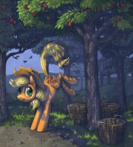 Rating: Safe Score: 0 Tags: apple applejack_(mlp) basket blonde_hair container cutie_mark detailed detailed_background dimespin e621 earth_pony equid equine female feral food friendship_is_magic fruit green_eyes hair hasbro horse legs_up mammal my_little_pony plant pony quadruped solo tail toony tree wood User: bunchy7s