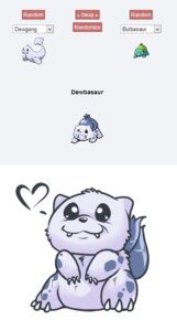 Rating: Safe Score: 0 Tags: ambiguous_gender bulbasaur dewbasaur dewgong digital_media_(artwork) e621 english_text fakemon feral fusion generation_1_pokemon group happy heart_symbol hybrid mcic nintendo pokemon pokemon_(species) pokemon_fusion smile solo_focus text ultrahurtman User: bunchy7s