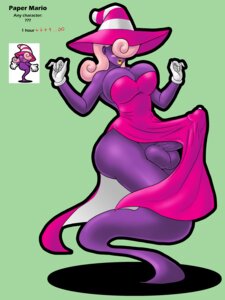 Rating: Explicit Score: 0 Tags: 2013 3:4 balls big_breasts black_outline blush bodily_fluids breasts cleavage clothed clothed_gynomorph clothed_humanoid clothed_intersex clothing crossgender digital_media_(artwork) dress e621 english_text erection genital_fluids genitals ghost gloves green_background gynomorph hair handwear hat headgear headwear hi_res humanoid intersex jacques00 legless lips mario_bros nintendo not_furry outline paper_mario penis pink_hair precum purple_body shadow_siren simple_background solo spirit text vivian_(mario) white_clothing white_gloves white_handwear yellow_lips User: bunchy7s