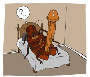 Rating: Explicit Score: 0 Tags: balls cockroach erection gregor_samsa humanoid_penis insect literature long_penis lying_on_back male male_only metamorphosis on_bed penis precum precum_drip public_domain rule34 small_balls som testicles the_metamorphosis uncensored veiny_penis visual_pun User: bunchy7s