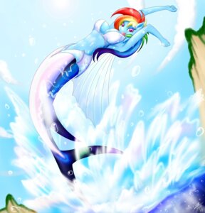 Rating: Safe Score: 0 Tags: 2014 absurd_res alternate_species anthro anthrofied aquatic blueondrive bra breasts cleavage cliff clothed clothing cloud e621 equid european_mythology eyebrows eyelashes female fin fish friendship_is_magic grass greek_mythology hair hasbro hi_res hippocampus looking_at_viewer mammal merfolk mermaidification multicolored_hair my_little_pony mythology navel open_mouth outside plant purple_eyes rainbow_dash_(mlp) rainbow_hair sky solo split_form teeth tongue underwear water User: bunchy7s