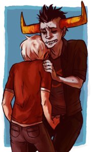 Rating: Explicit Score: 0 Tags: 2boys artist_request biting_lip black_hair blue_background closed_eyes clothing dave_strider grey_skin hand_in_pants hochier homestuck horns male masturbation ms_paint_adventures pointy_ears rule34 sharp_teeth short_hair size_difference source_request sweat tavros_nitram troll white_hair white_skin yaoi yellow_nails User: bunchy7s
