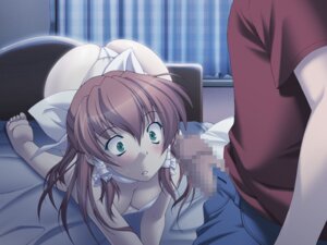 Rating: Explicit Score: 0 Tags: ass bed blush breasts brown_hair censored cleavage cosplay_fetish_academy female game_cg green_eyes imminent_fellatio imminent_oral kazuma_muramasa male mikage_yuuki panties penis penis_awe rule34 seiai_gakuen_fechi_ka shocked solo surprised underwear User: bunchy7s