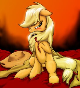 Rating: Questionable Score: 0 Tags: 2012 applejack_(mlp) bed blonde_hair blush bodily_fluids clothing cowboy_hat e621 earth_pony equid equine female feral friendship_is_magic fur furniture green_eyes hair hasbro hat headgear headwear hi_res horse leyanor mammal my_little_pony orange_background orange_body orange_fur pony quadruped ribbons simple_background solo sweat tail User: bunchy7s