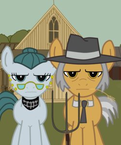 Rating: Safe Score: 0 Tags: 2011 american_gothic building canon_couple clothing cloudy_quartz_(mlp) detailed_background digital_media_(artwork) duo e621 earth_pony equid equine eyewear farmer female feral filipinoninja95 friendship_is_magic glasses gothic_architecture grant_wood grass_stalk hasbro hat headgear headwear horse house husband_and_wife igneous_rock_(mlp) inspired_by_formal_art male mammal married_couple mature_female mature_feral mature_male my_little_pony parody pitchfork pony puritan quadruped reaction_image stern tail tools toony User: bunchy7s