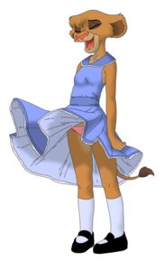 Rating: Questionable Score: 0 Tags: anthro anthrofied child clothed clothing disney dress e621 eyes_closed felid female hi_res lion mammal pantherine simple_background solo standing sundress tail the_lion_king tlk92024 vitani_(the_lion_king) white_background young young_anthro young_female User: bunchy7s