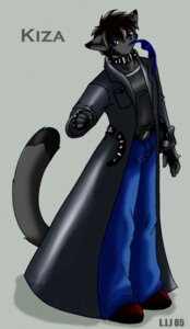 Rating: Safe Score: 0 Tags: alternative_fashion anthro belt bottomwear clothed clothing collar denim denim_bottomwear denim_clothing e621 ear_piercing eyewear felid fully_clothed fur goth grey_body grey_fur hy_katt jeans kiza male mall_goth mammal markings oversized_bottomwear oversized_clothing oversized_pants pants piercing pose solo sunglasses tail tattoo unknown_artist User: bunchy7s
