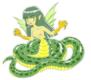 Rating: Questionable Score: 0 Tags: 5_fingers animal_humanoid apode breasts claws draconcopode e621 female fingers forked_tongue front_view green_body green_eyes green_hair green_scales hair humanoid humanoid_pointy_ears lamia legless long_hair long_tongue looking_at_viewer membrane_(anatomy) membranous_wings nipples nude pointy_ears pukao reptile scales scalie serpentine simple_background small_breasts snake solo split_form spread_wings tongue tongue_out white_background wings yellow_body yellow_scales User: bunchy7s
