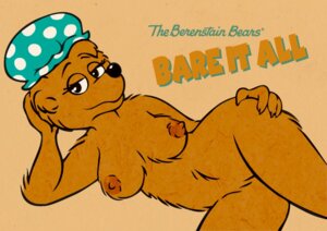 Rating: Questionable Score: 0 Tags: anthro bear berenstain_bears breasts brown_body brown_fur clothing e621 english_text female fur hat hat_only headgear headgear_only headwear headwear_only mama_bear_(berenstain_bears) mammal mostly_nude nightcap nipples paint34 solo text User: bunchy7s