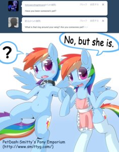 Rating: Safe Score: 0 Tags: 2012 apron ask_blog blue_body blue_feathers blue_fur blush clothing collar conditional_dnp dialogue duo e621 english_text equid equine feathered_wings feathers female footwear friendship_is_magic fur hair hasbro legwear mammal multicolored_hair multicolored_tail my_little_pony mythological_creature mythological_equine mythology oze pegasus purple_eyes question_mark rainbow_dash_(mlp) rainbow_hair rainbow_tail socks speech_bubble tail text tumblr url wings User: bunchy7s Rating: Safe Score: 0 Tags: 2012 apron ask_blog blue_body blue_feathers blue_fur blush clothing collar conditional_dnp dialogue duo e621 english_text equid equine feathered_wings feathers female footwear friendship_is_magic fur hair hasbro legwear mammal multicolored_hair multicolored_tail my_little_pony mythological_creature mythological_equine mythology oze pegasus purple_eyes question_mark rainbow_dash_(mlp) rainbow_hair rainbow_tail socks speech_bubble tail text tumblr url wings User: bunchy7s