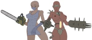 Rating: Explicit Score: 0 Tags: 2d 2girls bald bald_female breasts chainsaw female female_only fleshpound killing_floor methados nipples rule34 rule_63 scrake User: bunchy7s
