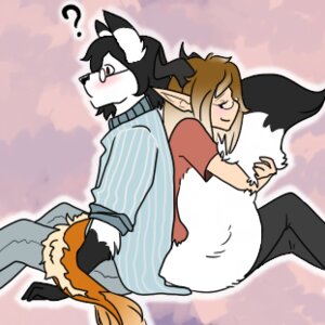 Rating: Safe Score: 0 Tags: 1:1 ambiguous_gender anthro aphia arctic_fox blush canid canine demon duo e621 eyewear fluffy fox glasses gloves_(marking) horn hug human kascadekrystee low_res male mammal markings master oblivious sammy_fox tail tail_hug true_fox User: bunchy7s