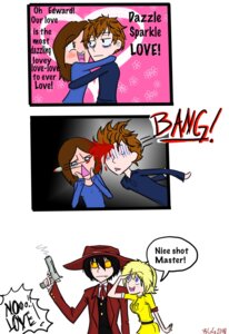 Rating: Questionable Score: 0 Tags: 2008 alucard_(hellsing) bella_swan black_hair blonde_hair blood blue_eyes blush bodily_fluids brown_eyes brown_hair bubble-gum-gir bullet clothing comic crossover dialogue duo e621 edward_cullen english_text eyewear fangs female glasses gloves gun hair handwear hat headgear headwear heart_symbol hellsing hi_res human humor male mammal multiple_scenes not_furry ranged_weapon seras_victoria shirt smile sunglasses teeth text tongue topwear twilight_(series) undead vampire weapon User: bunchy7s