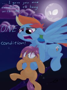 Rating: Safe Score: 0 Tags: blue_body blue_feathers blue_fur cutie_mark duo e621 english_text equid equine feathered_wings feathers female feral friendship_is_magic full_moon fur gavalanche hair hasbro hi_res mammal moon multicolored_hair my_little_pony mythological_creature mythological_equine mythology night pegasus purple_eyes purple_hair quadruped rainbow_dash_(mlp) rainbow_hair scootaloo_(mlp) tail text wet wings young young_feral User: bunchy7s