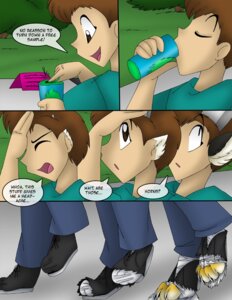 Rating: Questionable Score: 0 Tags: aakashi brown_eyes brown_hair clothing comic dialogue digital_media_(artwork) e621 english_text hair horn human male mammal msfhwraith solo text torn_clothing transformation User: bunchy7s