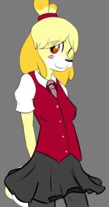 Rating: Safe Score: 0 Tags: animal_crossing anthro blush bottomwear canid canine canis clothed clothed_anthro clothed_female clothing domestic_dog e621 female female_anthro hi_res isabelle_(animal_crossing) mammal nintendo one_eye_closed optimalotter shih_tzu skirt solo toy_dog wink User: bunchy7s