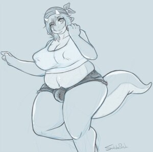 Rating: Questionable Score: 0 Tags: anthro big_breasts biped breasts bulge clothed clothing e621 gynomorph horn intersex mama_ramz monochrome non-mammal_breasts overweight overweight_anthro overweight_gynomorph overweight_intersex scalie skimpy solo standing sukebepanda tail thick_thighs User: bunchy7s