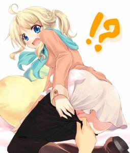 Rating: Explicit Score: 0 Tags: 1girls ahoge angry ass black_legwear blonde_hair blue_eyes blush boots cute_fang esia_mariveninne female from_behind komone_ushio looking_back original pantyhose pantyhose_pull rule34 simple_background skirt surprised User: bunchy7s