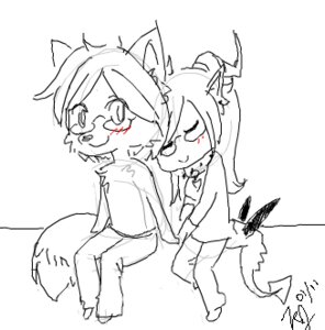 Rating: Safe Score: 0 Tags: anthro aphia arctic_fox blush canid canine clothed clothing demon duo e621 eyewear female fluffy fox glasses horn hug human kascadekrystee low_res male mammal master sammy_fox simple_background sketch tail topless true_fox white_background User: bunchy7s