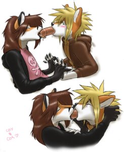 Rating: Explicit Score: 0 Tags: ambiguous_fluids anthro black_lips blonde_hair blush bodily_fluids brown_hair canid canine claws clothed clothing cox coy_(character) digital_media_(artwork) drooling duo e621 erection eyes_closed fellatio fox french_kissing fully_clothed genitals gideon hair hand_on_head humanoid_genitalia humanoid_penis interlocked_fingers kissing licking lips male male/male male_penetrated male_penetrating male_penetrating_male mammal open_mouth oral oral_penetration pawpads penetration penile penis penis_lick penis_on_tongue penis_tongue saliva saliva_on_tongue sex simple_background thick_bottom_lip tongue tongue_out unusual_anatomy unusual_genitalia_placement unusual_penis_placement white_background User: bunchy7s