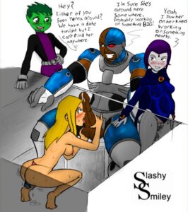 Rating: Explicit Score: 0 Tags: 2boys 2girls beast_boy cheating cuckold cyborg_(dc) dark-skinned_male dark_skin dc dc_comics dialogue english_text fellatio female fingering interracial male multiple_boys multiple_females multiple_girls multiple_males netorare penis pimp pregnant rachel_roth raven_(dc) rule34 slashysmiley stealth_fingering stealth_oral stealth_sex straight_hair teen_titans teenager terra_(dc) text thong under_the_table User: bunchy7s
