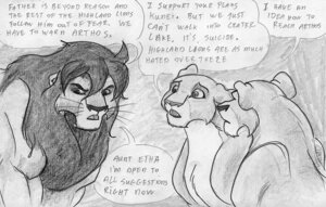 Rating: Safe Score: 0 Tags: 2008 comic dialogue e621 english_text etha felid female feral greyscale group kunei leovictor lion looking_down male mammal monochrome nude pantherine shaded simple_background sketch speech_bubble text worried User: bunchy7s